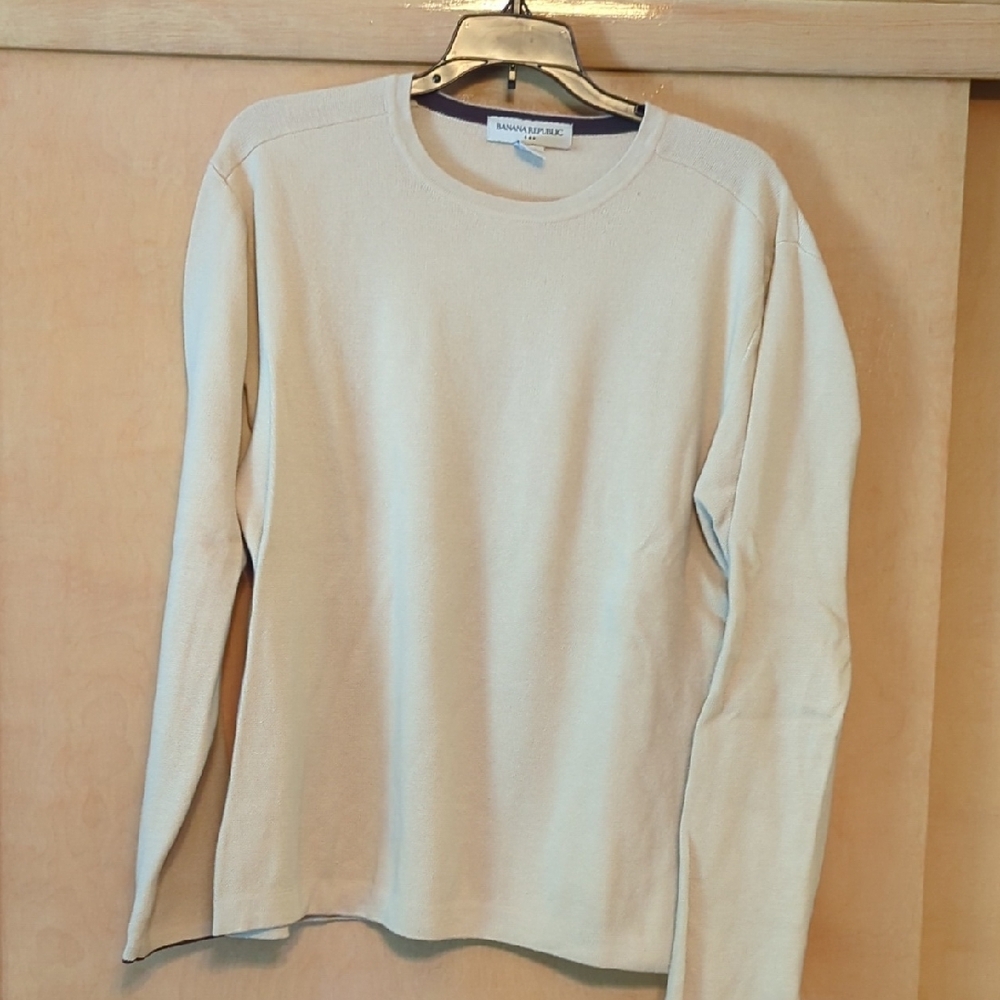 Eddie Bauer Cream Long Sleeve Shirt